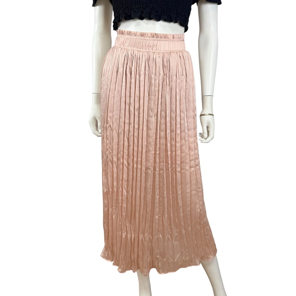 Topshop Pink Accordion Pleated Maxi Skirt Fairy Boho Y2K Festival Flowy US 2